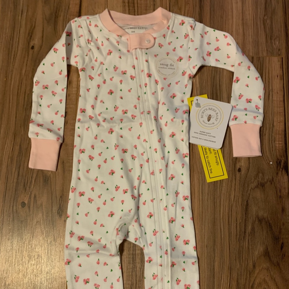 Burt’s Bees footie pjs - 18m